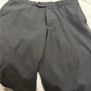 Lands' End Men's Black Flat Front Pants